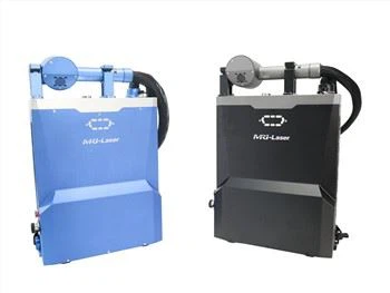 Máquina de limpeza a laser de fibra de mochila de 150 W com vários modos de limpeza e feixe óptico duplo