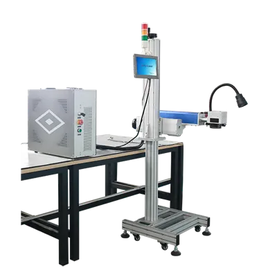 Máquina de gravação a laser de fibra voadora de 50 W